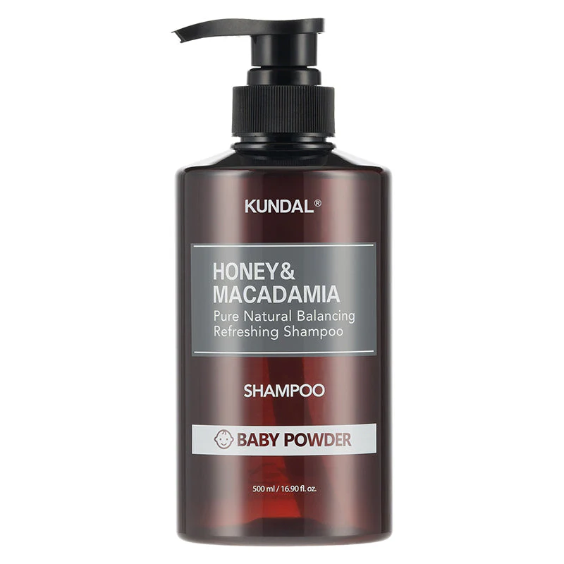 KUNDAL Honey & Macadamia Pure Natural Balancing Refreshing Shampoo, Baby Powder